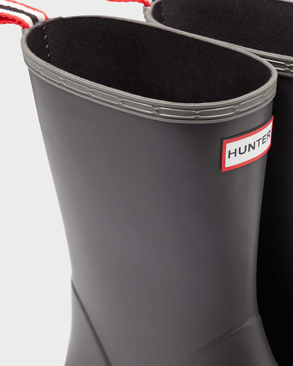 Hunter Original Play Mid-Height Speckle Men's Rain Boots NZ-42909R Black/Grey